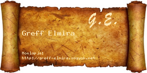 Greff Elmira névjegykártya